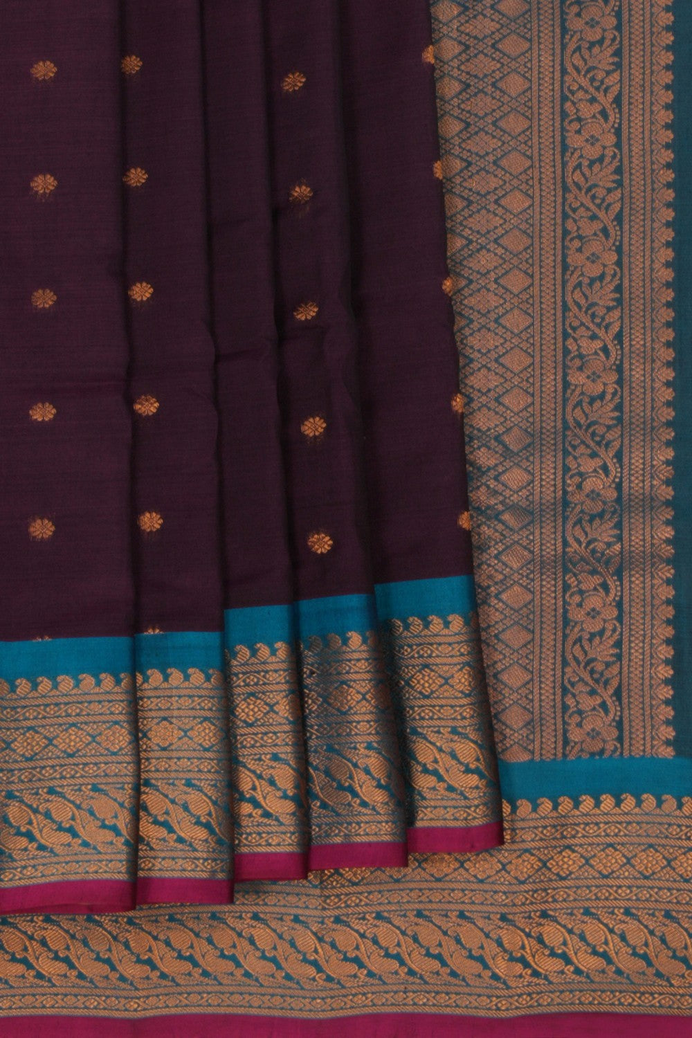 Image of Gadwal Purple Saree